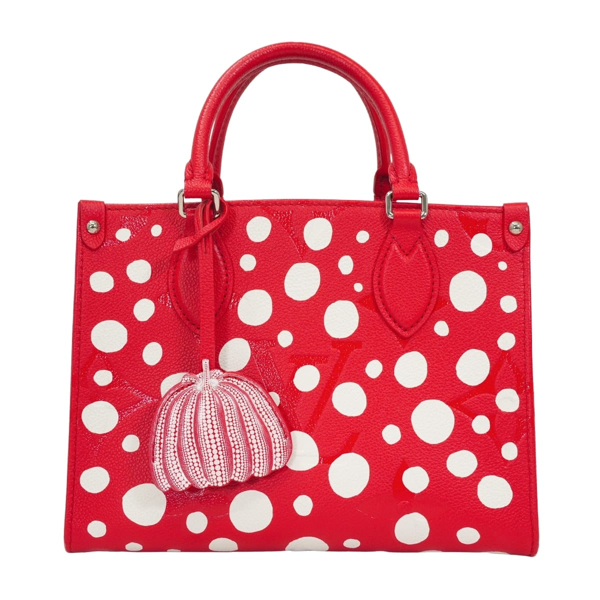 【渋谷並木橋店】LOUIS VUITTON ルイ・ヴィトン トートバッグ LV×YK 草間彌生 オンザゴー インフィニティ ドット ルージュ/白 (ホワイト) モノグラムアンプラント シルバー金具 M46412 新品同様【中古】