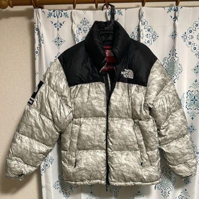 Supreme x The North Face Nuptse Jacket "White Paper Print"