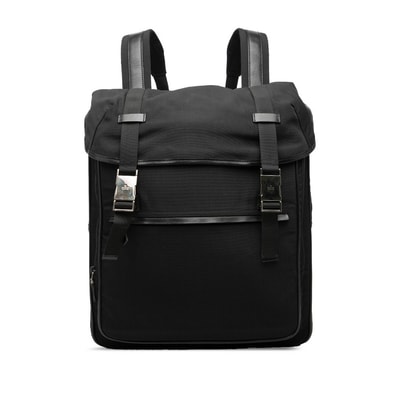 グッチ フラップ バックパック リュック 0190326 ブラック ナイロン レザー レディース GUCCI 中古
