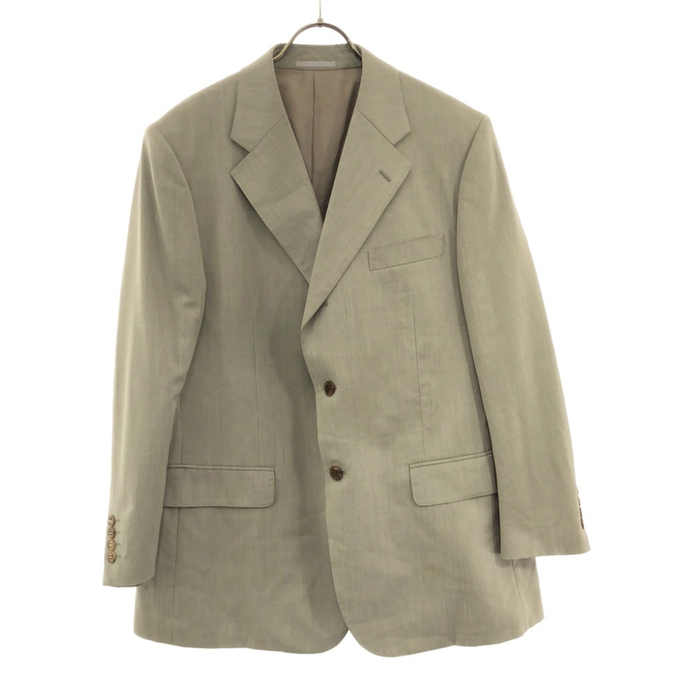 LANVIN LA COLLECTION ランバンコレクション 日本製 ウールブレンド テーラードジャケット ST46-54 ライトグレー