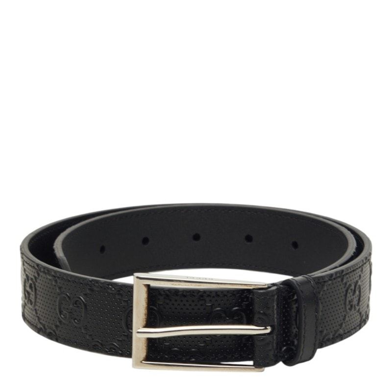 グッチ グッチシマ ベルト サイズ70/28 474313 ブラック レザー メンズ GUCCI 中古