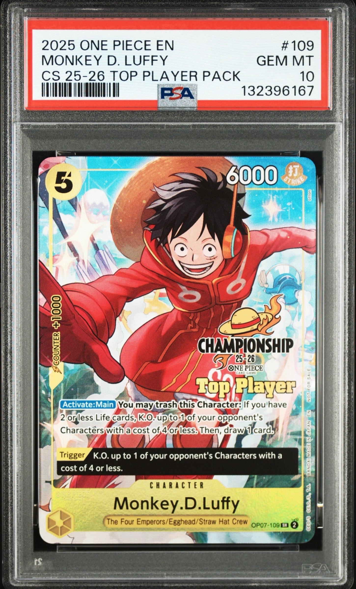 モンキー・D・ルフィ SR [OP07-109]【英語版】(プロモーションカード「チャンピオンシップ 25-26 トッププレイヤーパック」)