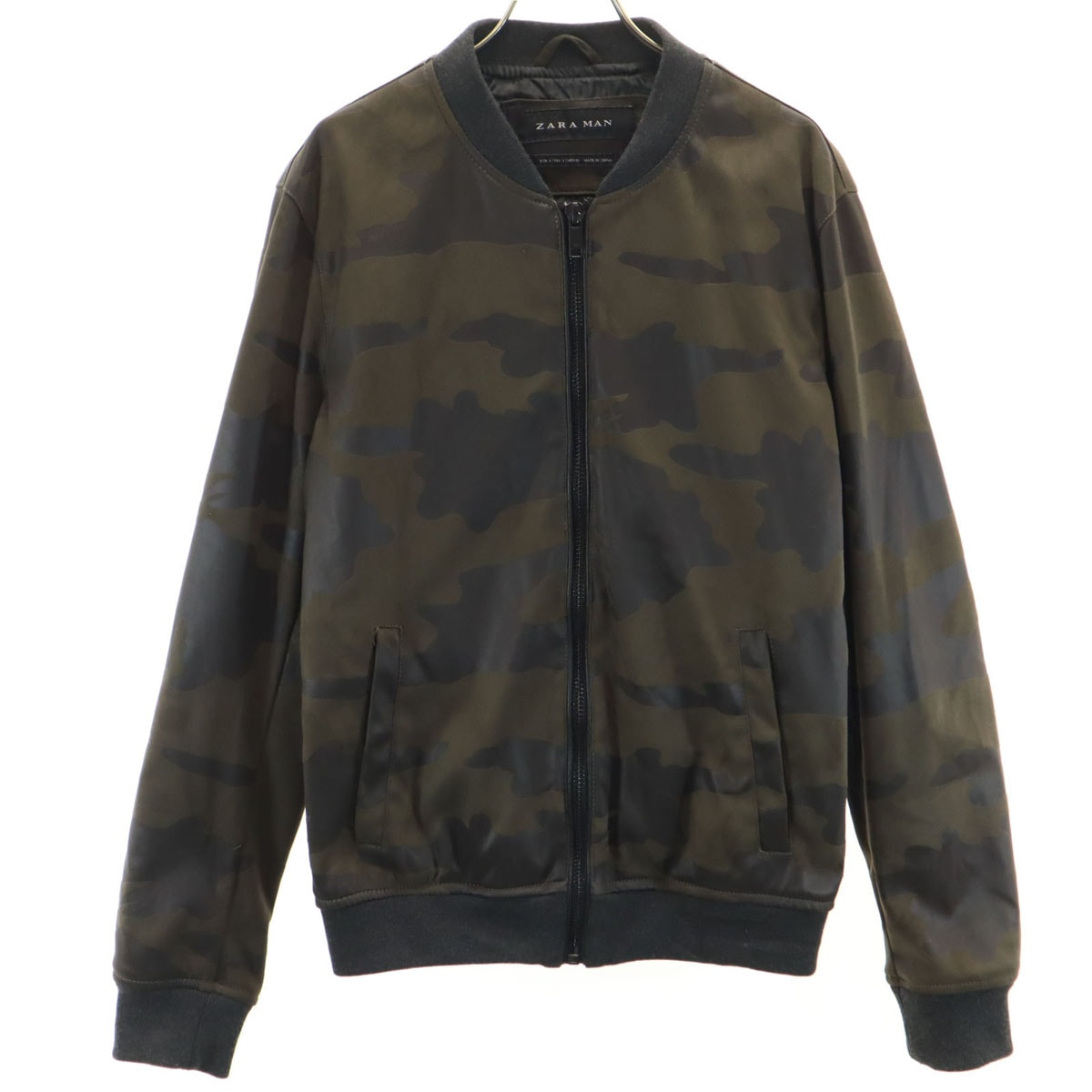 ZARA MAN ザラマン カモフラ柄 スエード ブルゾン S カーキ系 迷彩