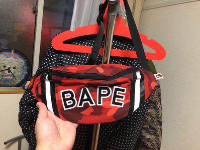 A BATHING APE PORTER ABC CAMO SHOULDER BAG "Green"