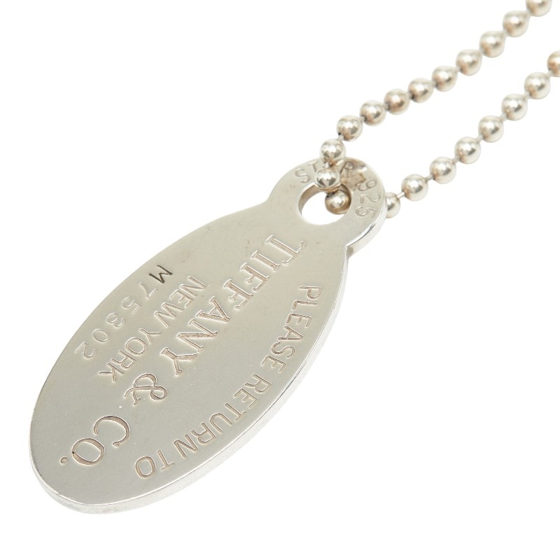 ティファニー リターントゥ ティファニー オーバルタグ ロングネックレス SV925 シルバー レディース TIFFANY&Co. 【中古】