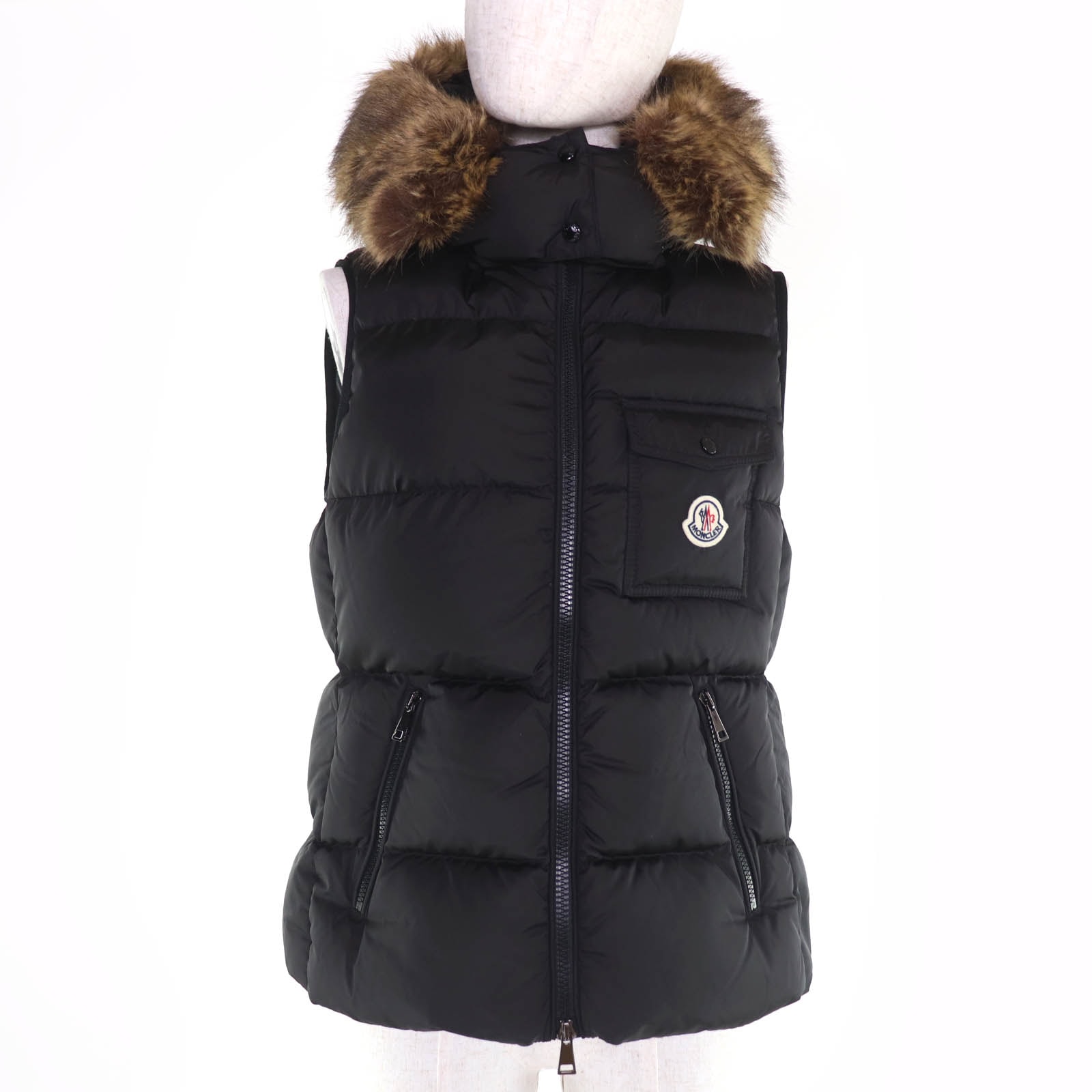 極美品 モンクレール ダウンベスト BAIRON ブラック レディース 1