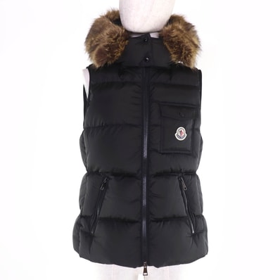 極美品 モンクレール ダウンベスト BAIRON ブラック レディース 1