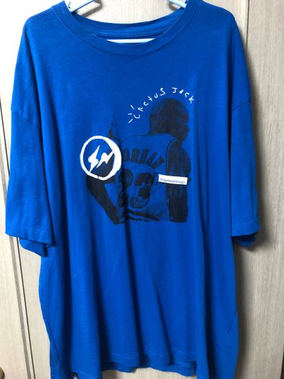 Air Jordan Travis Scott Fragment Tee "Military Blue"