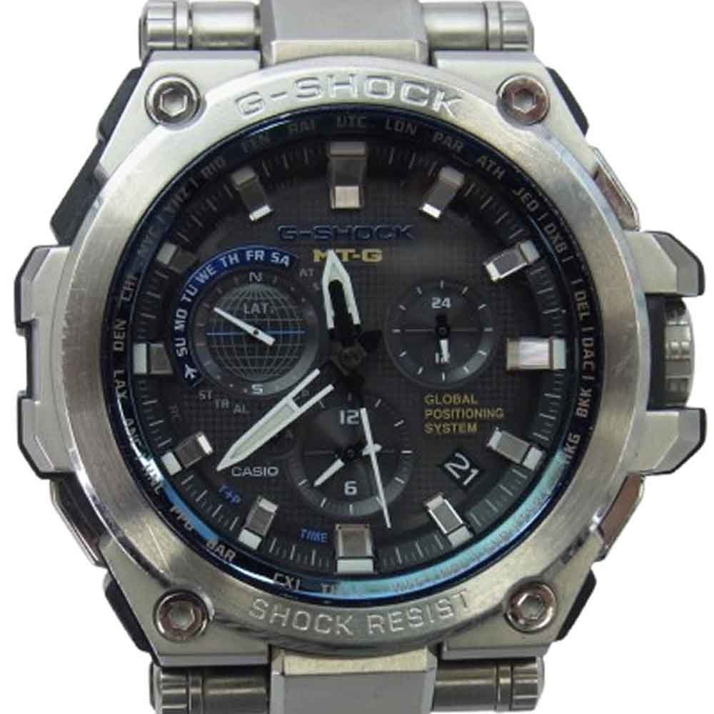 CASIO G-SHOCK カシオ ジーショック 時計 MTG-G1000D-1A2JF MTG-G1000D-1A2JF GPS ハイブリッド 電波 ソーラー 腕時計 シルバー系【中古】