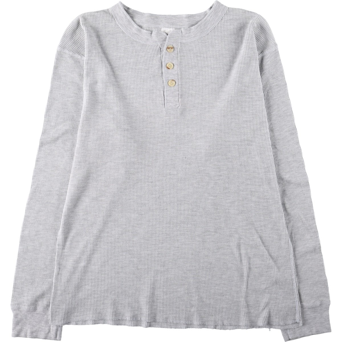 古着 ビッグサイズ 90年代 ヘインズ Hanes ヘンリーネック サーマルロンT ワッフル メンズXXXL相当 ヴィンテージ/eaa669396