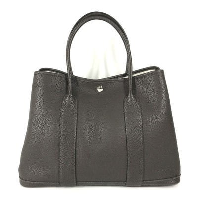 エルメス HERMES ガーデンパーティPM ガーデンパーティ PM レザー カバン バッグ ハンドバッグ ショルダーバッグ トートバッグ ネゴンダ Y刻 エベンヌ ブラウン 美品