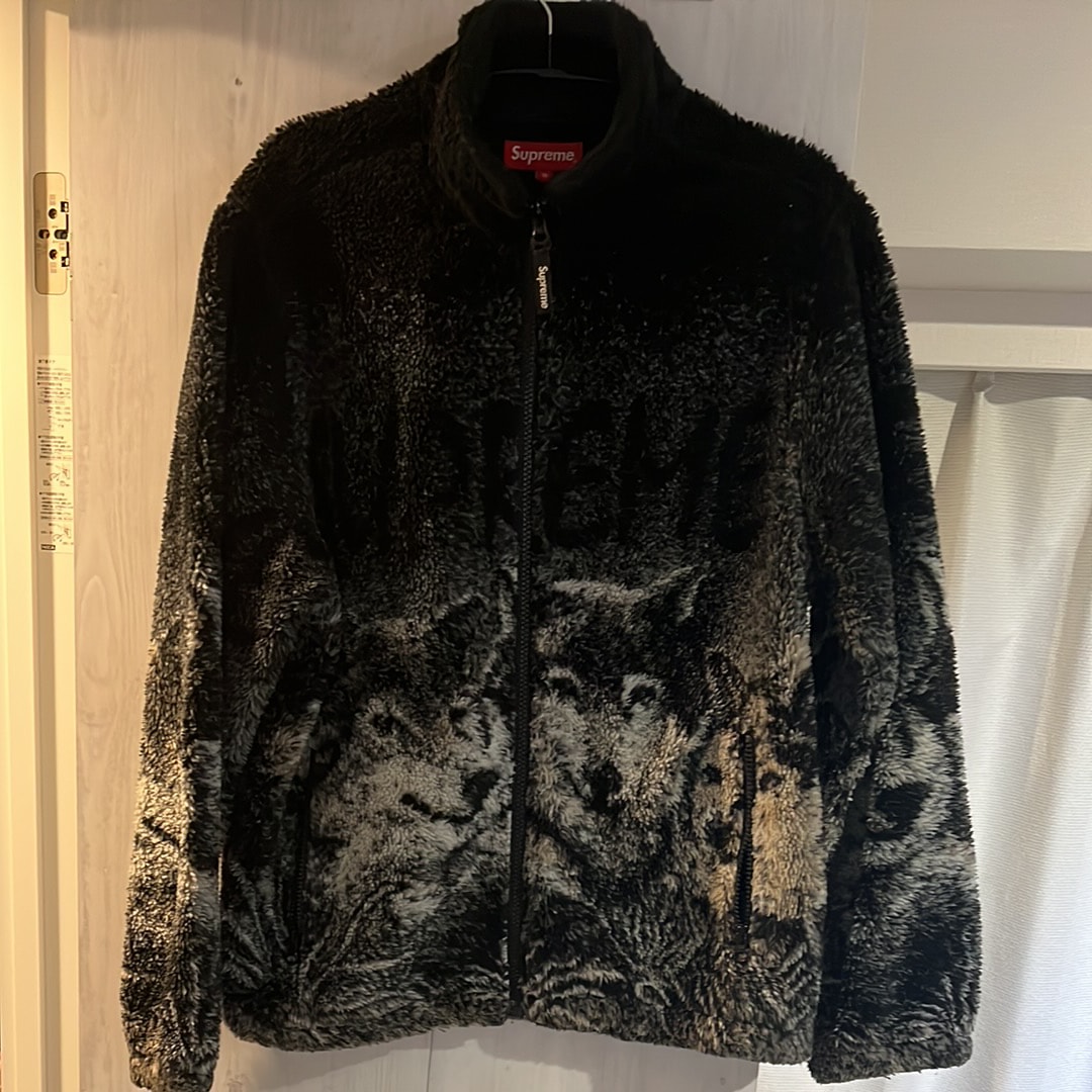 Supreme Wolf Fleece Jacket "Black"