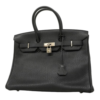★最終価格★SALE【6fa0729】エルメス ハンドバッグ バーキン35 フィヨルド ブラック シルバー金具 □M刻印【中古】レディース