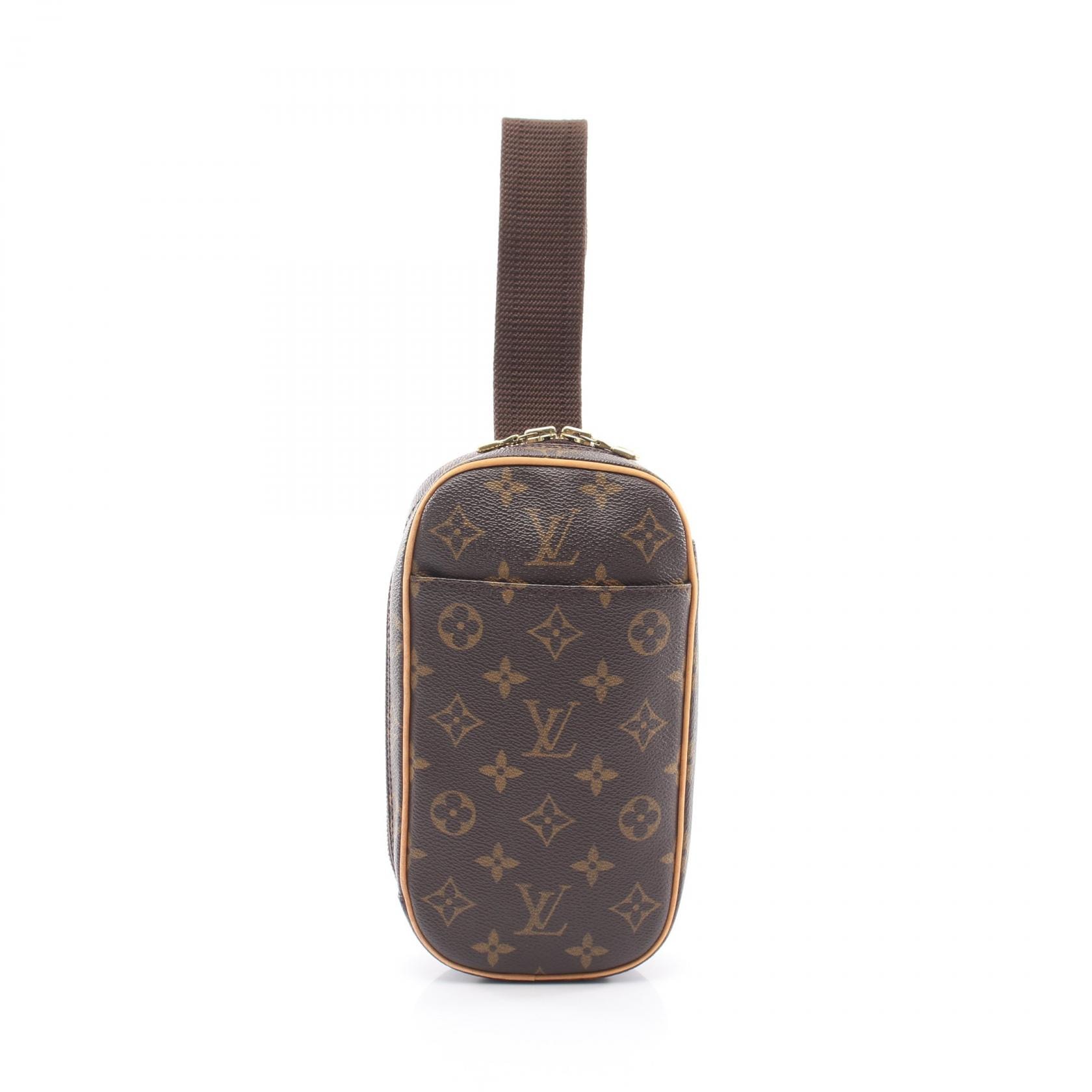 ルイ・ヴィトン LOUIS VUITTON ポシェットガンジュ ウエストバッグ ボディバッグ バッグ PVCコーティングキャンバス レザー モノグラム メンズ レディース ブラウン系 M51870 【中古】