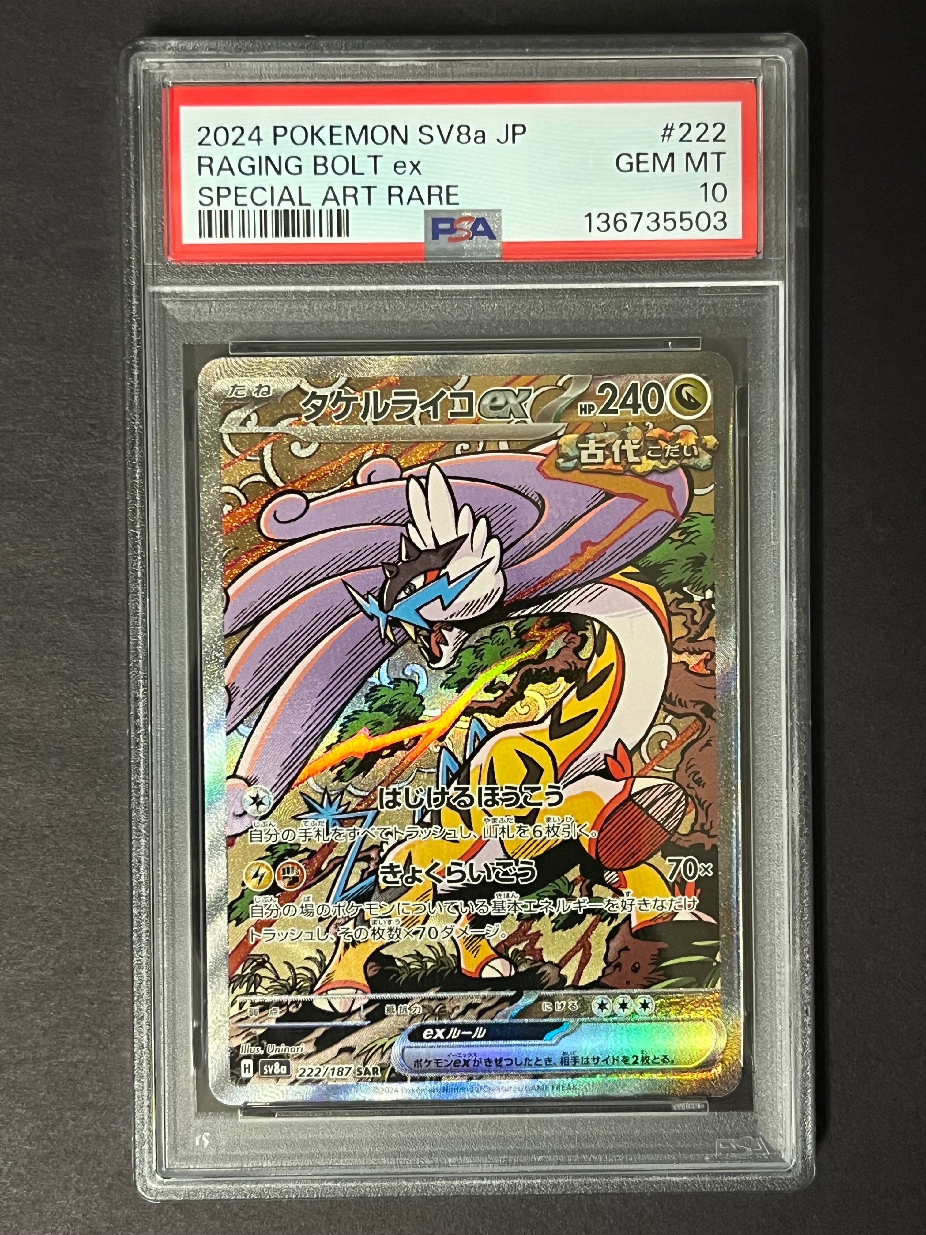 タケルライコex SAR [SV8a 222/187](ハイクラスパック「テラスタルフェスex」)