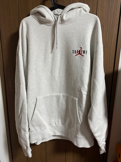 Supreme x Jordan Hooded Sweatshirt "Ash Grey" HF0836-051