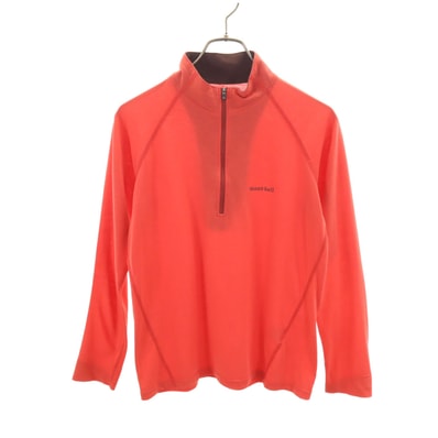 mont-bell モンベル 長袖 WIC.ジップ シャツ L レッド アウトドア