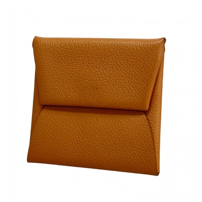 【6dd5431】エルメス コインケース バスティア ヴェルソ エバーカラー ゴールド ベージュドゥワイマール シルバー金具 Y刻印【中古】メンズ レディース ユニセックス