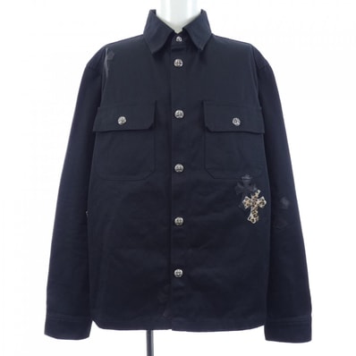 Chrome Hearts Work Dog Cross Patch Denim Work Dog L/S Shirt "Black"