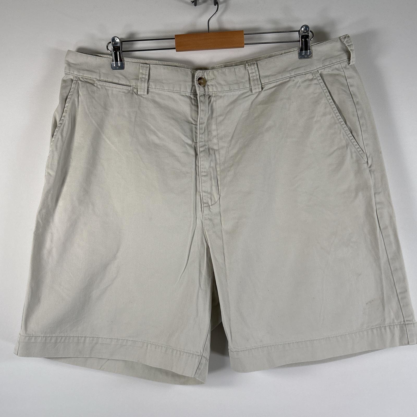 古着 ポロジーンズ POLO JEANS ショートパンツ チノショーツ 大きいサイズ ハーフパンツ ワンポイントロゴ w40  ベージュ メンズ