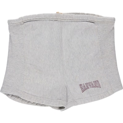 古着 80年代 チャンピオン Champion トリコタグ HARVARD ハーバード大学 カレッジ スウェットショーツ ショートパンツ USA製 レディースL(w27)相当 ヴィンテージ/evb010595