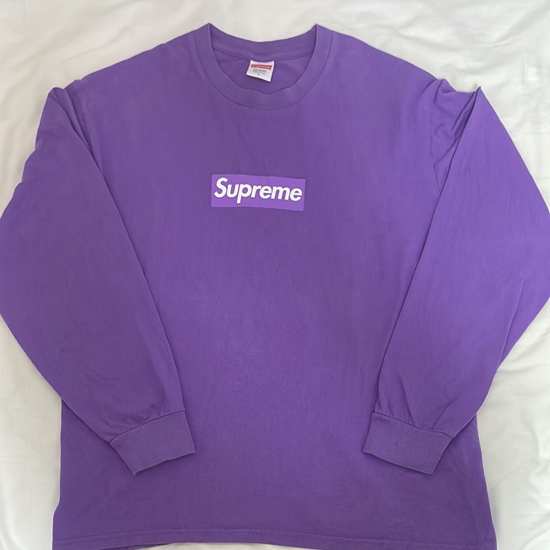 Supreme Box Logo L/S Tee "Purple"