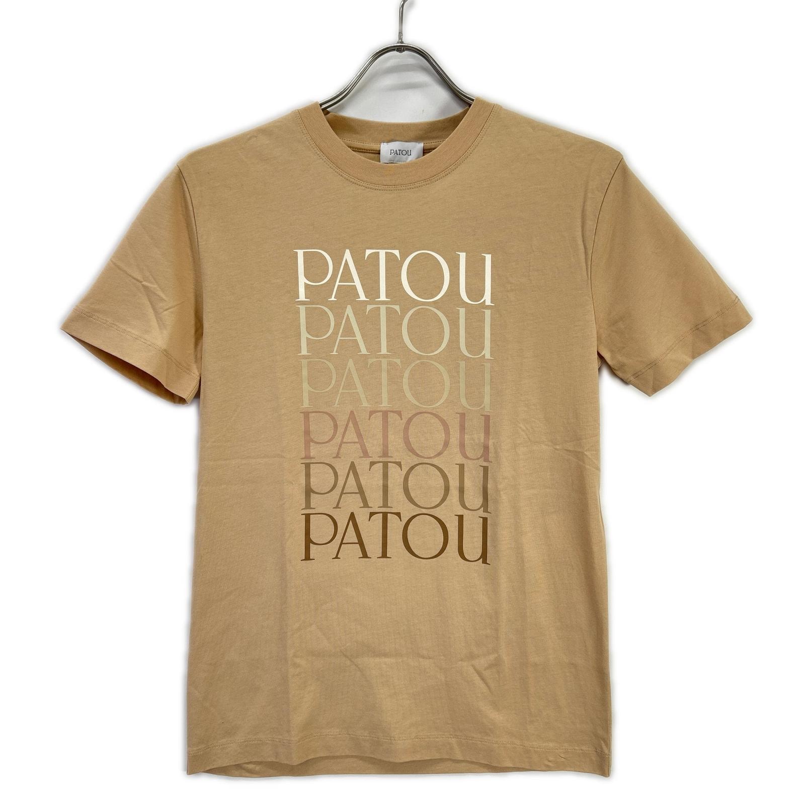 パトゥ ベージュ グラデーション ロゴ 半袖Tシャツ XXS