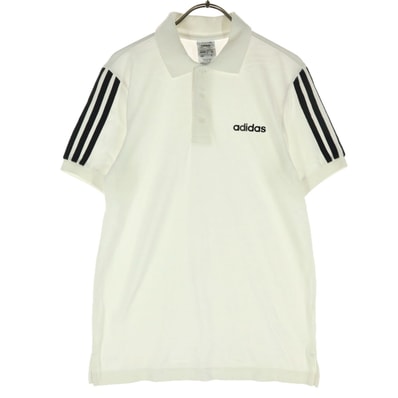 美品 adidas アディダス 半袖 ポロシャツ S アイボリー