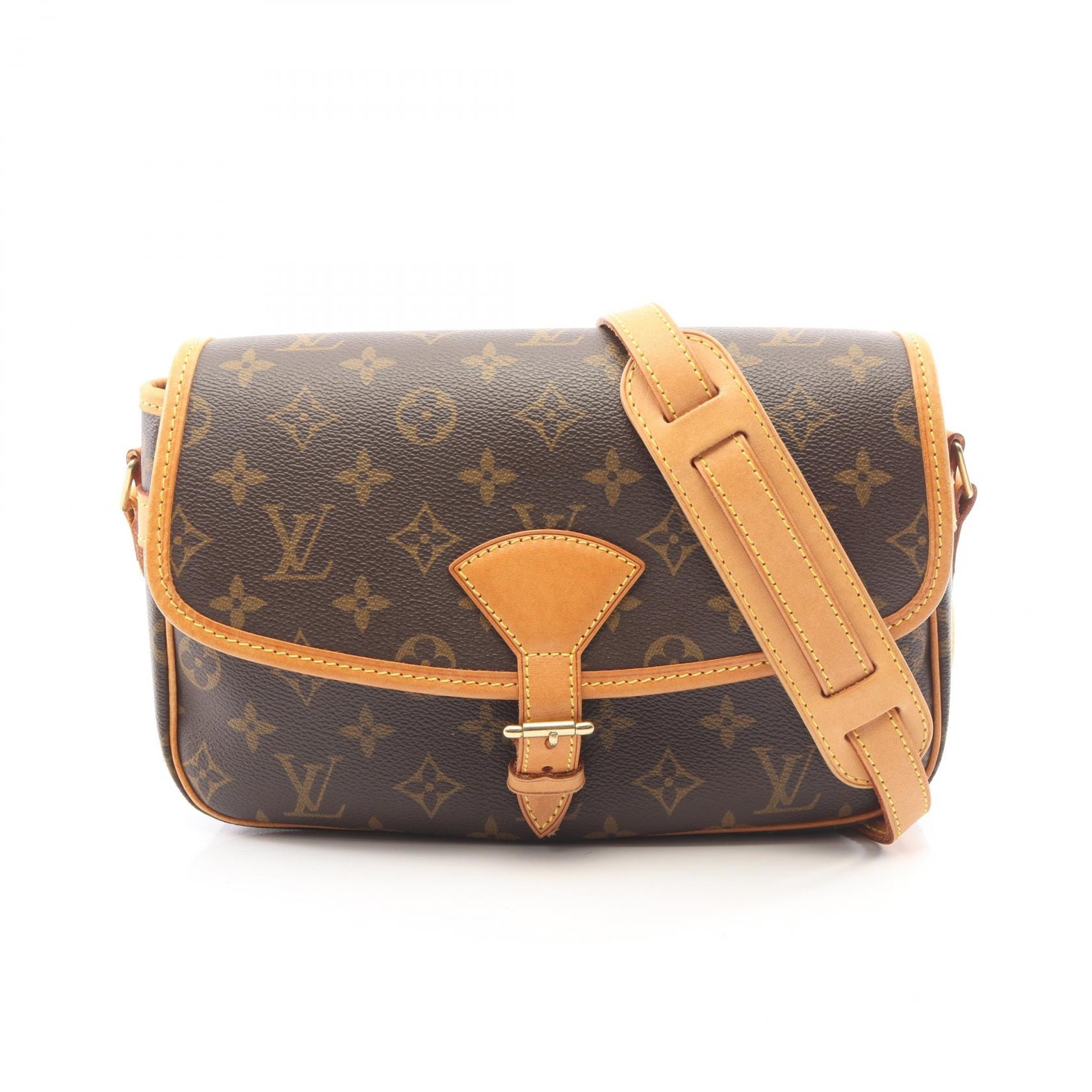 ルイ・ヴィトン LOUIS VUITTON ソローニュ ショルダーバッグ バッグ PVCコーティングキャンバス レザー モノグラム レディース ブラウン系 M42250 【中古】