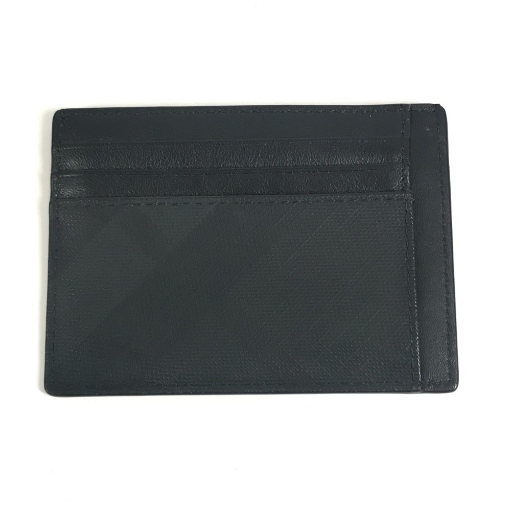 バーバリー BURBERRY チェック 名刺入れ パスケース カードケース PVC/レザー ブラック