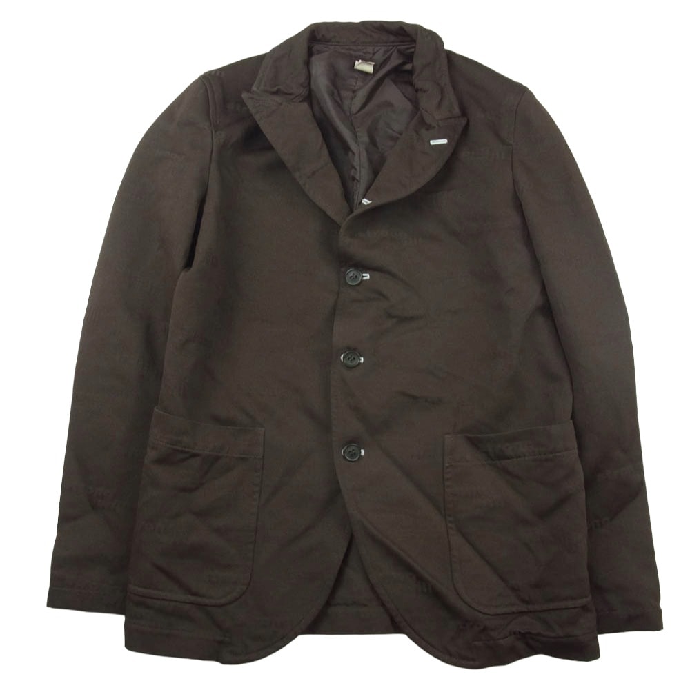 COMME des GARCONS コムデギャルソン ジャケット 24AW FN-J501 SHIRT シャツ Strong will ロゴ ジャガード エステル 縮絨 4B テーラードジャケット カーキ系 S【中古】