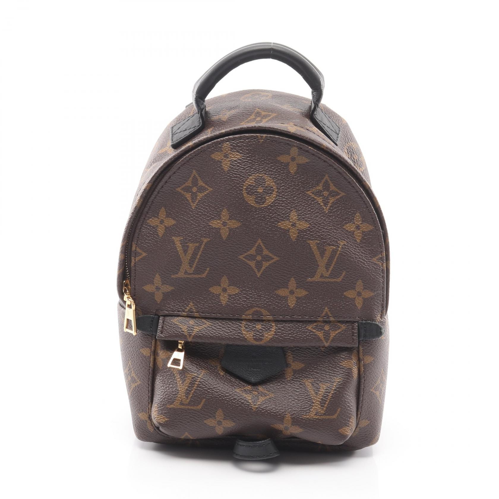 ルイ・ヴィトン LOUIS VUITTON パームスプリングス ミニ リュックサック バックパック バッグ PVCコーティングキャンバス レザー モノグラム レディース ブラウン系 / ブラック系 M41562 【中古】