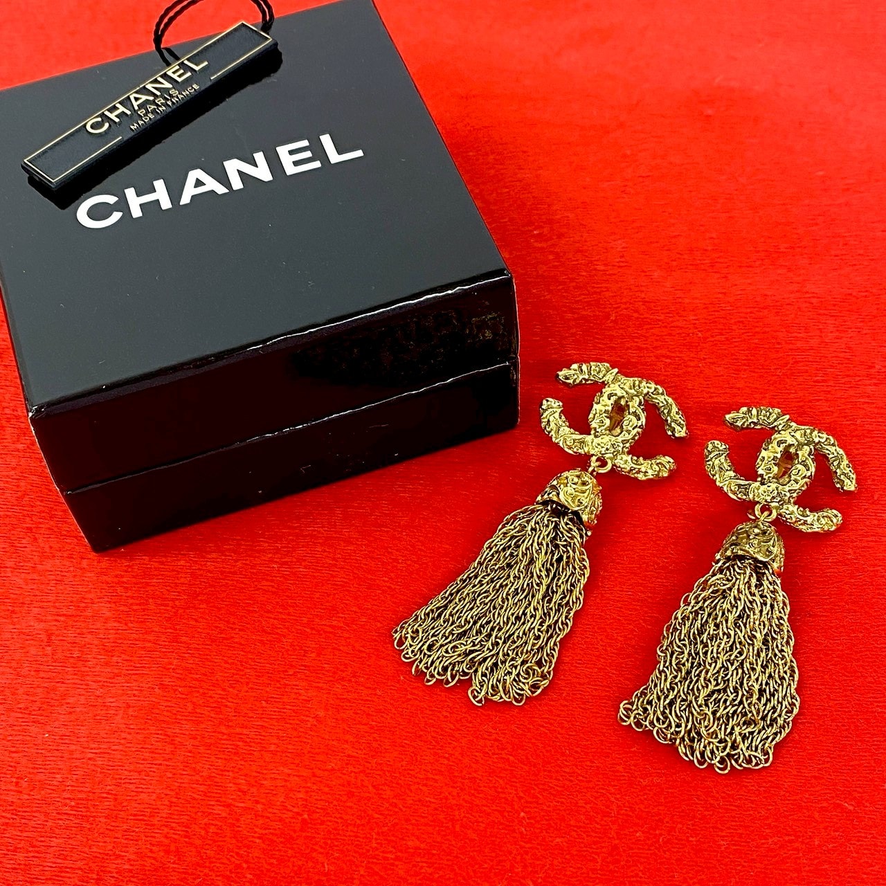 B (目立った傷や汚れなし)】CHANEL シャネル ココマーク タッセル GP