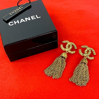 CHANEL シャネル ココマーク タッセル GP イヤリング ゴールド
497cd