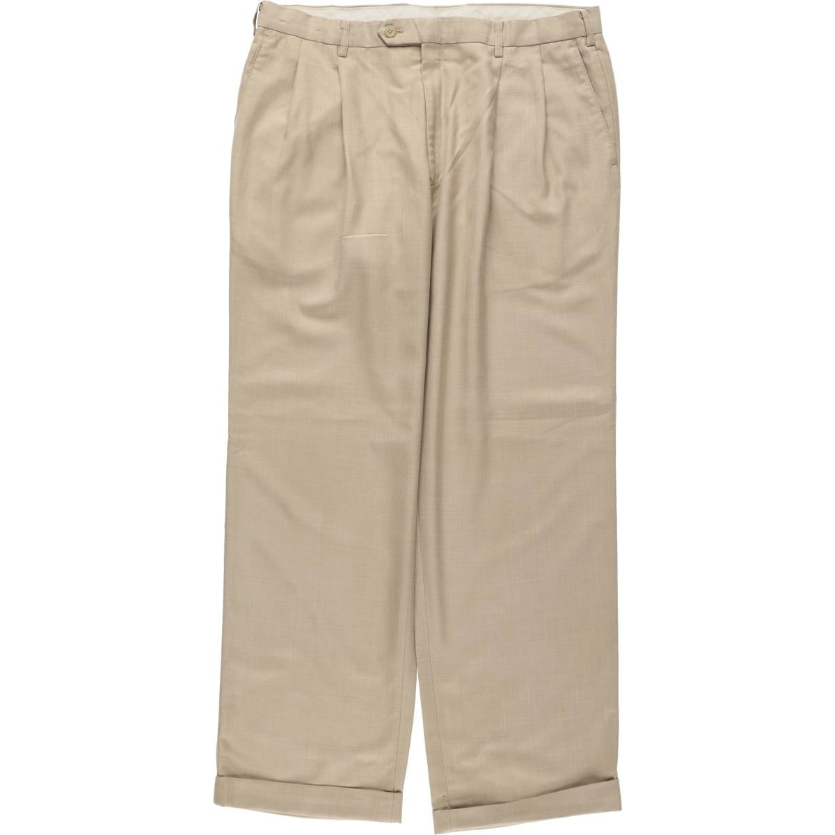 RALPH LAUREN ツータックスラックス 茶　36W×30L. D (傷や汚れあり)】古着 ラルフローレン Ralph Lauren RALPH