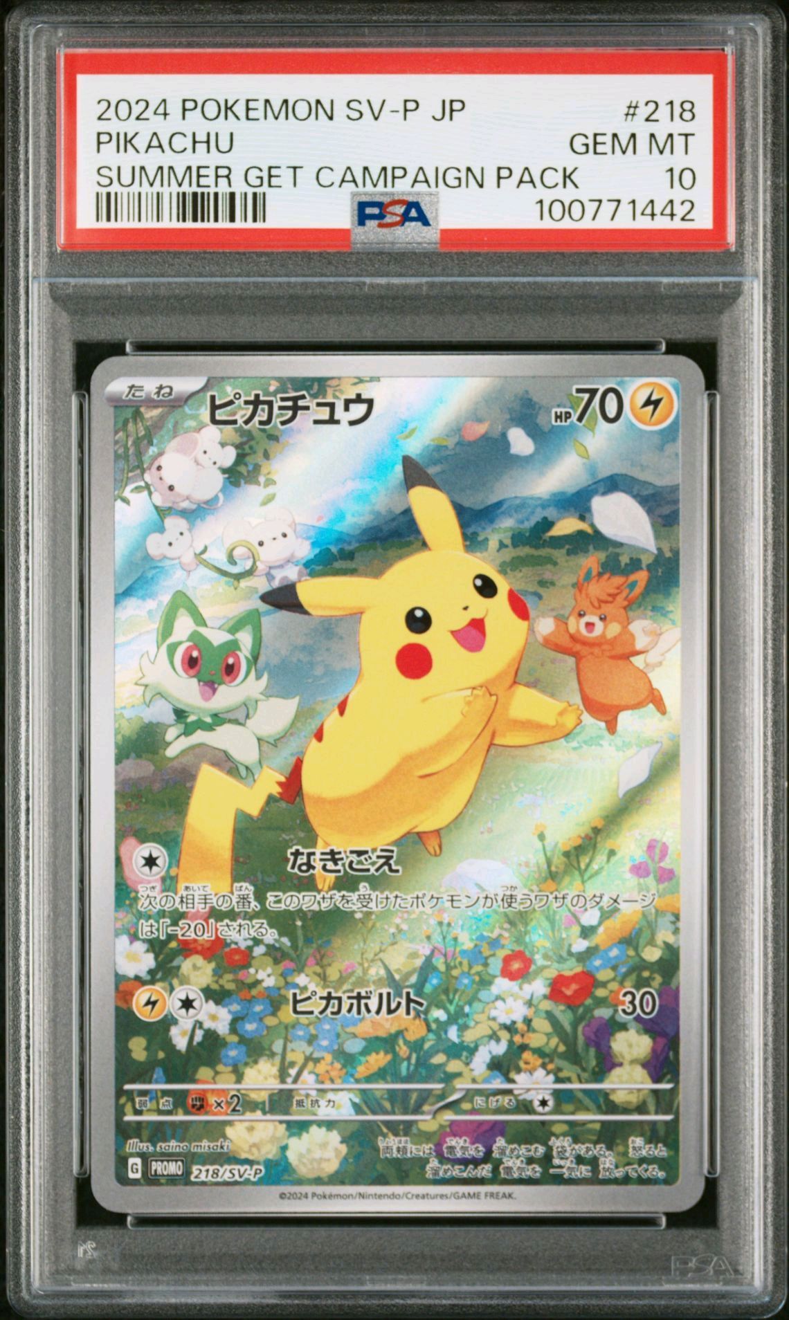 ピカチュウ P [SV-P 218](プロモカードパック「ポケカの夏がキタ!プロモカードGetキャンペーン!」)