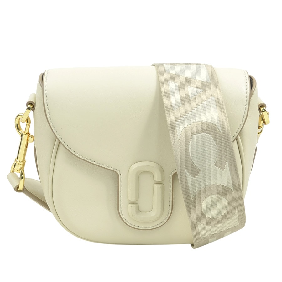 マークジェイコブス MARC JACOBS ショルダーバッグ ザ レザー カバード Jマーク スモール サドルバッグ レザー アイボリー レディース【中古】 r11401j