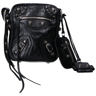 バレンシアガ 新品同様 719065 ル・カゴール アリーナラムスキン クロスボディバッグ