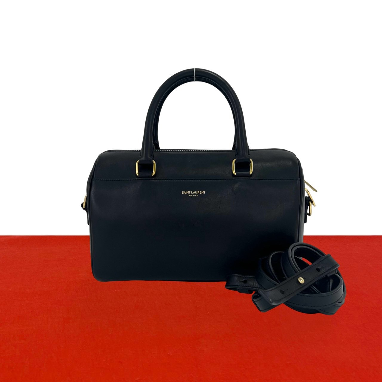 SAINT LAURENT PARIS サンローランパリ ベイビーカバス レザー ショルダーバッグ ブラック
26417