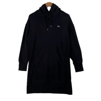 LACOSTE ラコステ ブランドロゴ 秋冬 AW パーカー コットン/コットン ブラック レディース 36【古着】【中古】