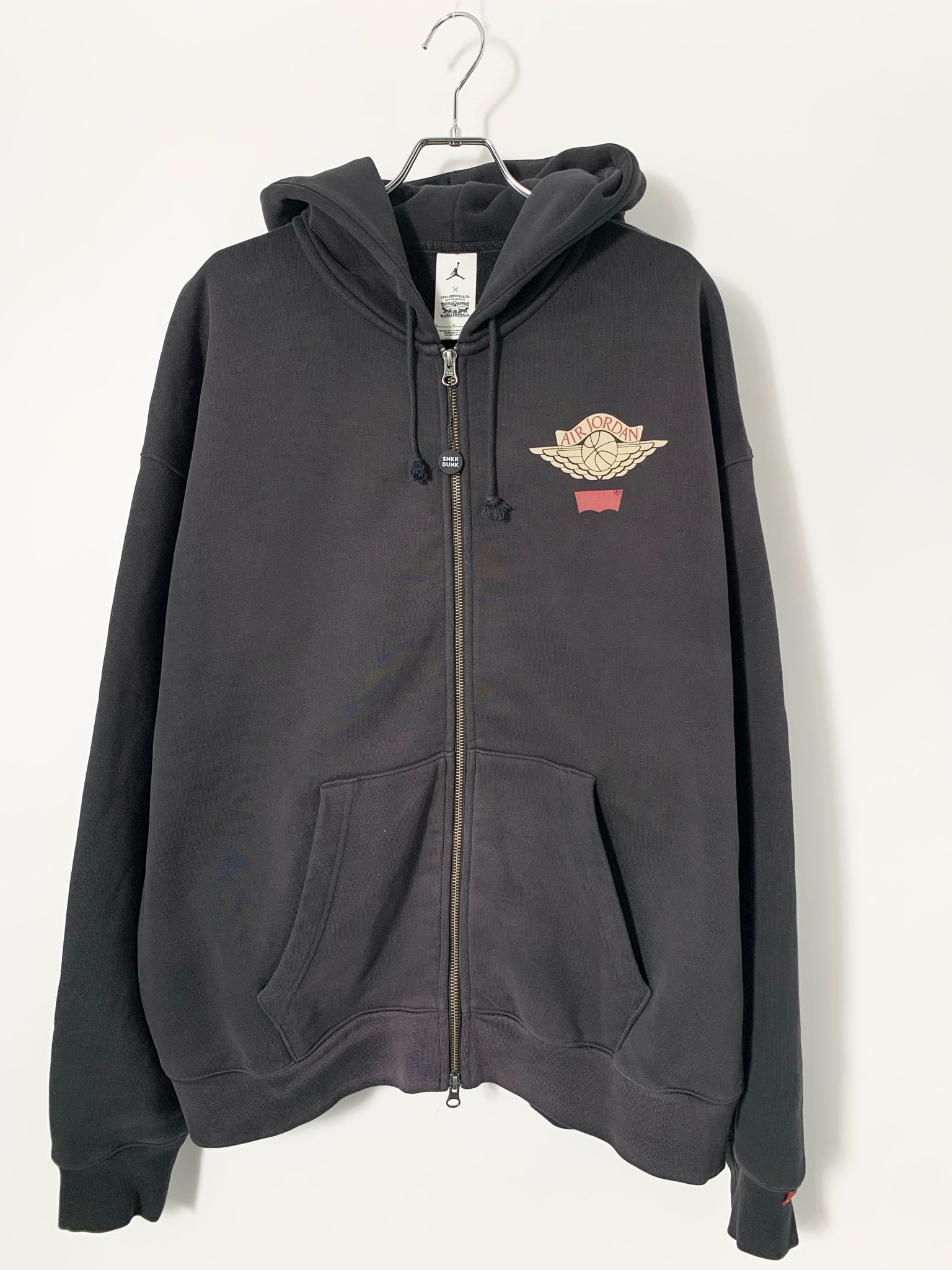 Nike Jordan x Levi's Heavyweight Fleece Zip Hoodie "Black" (US Size) IM6734-010