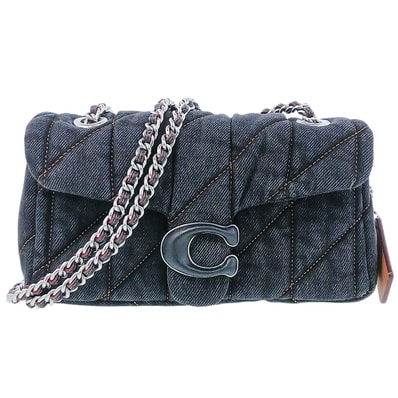 COACH コーチ タビー20 キルティングデニム ショルダーバッグ CR701 デニム ブラック レディース【中古】