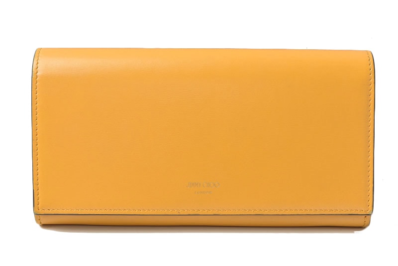 ジミーチュウ 財布/ JIMMY CHOO 長財布 MARTINA マルティナ レザー イエロー/ブルー【中古】