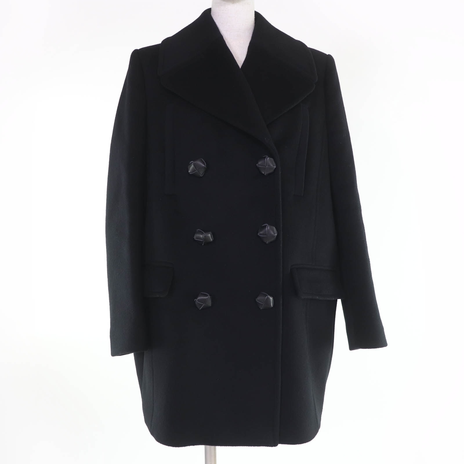美品 アレキサンダーマックイーン コート 黒 レディース 38 775502