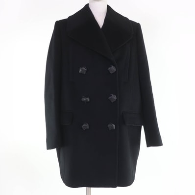 美品 アレキサンダーマックイーン コート 黒 レディース 38 775502
