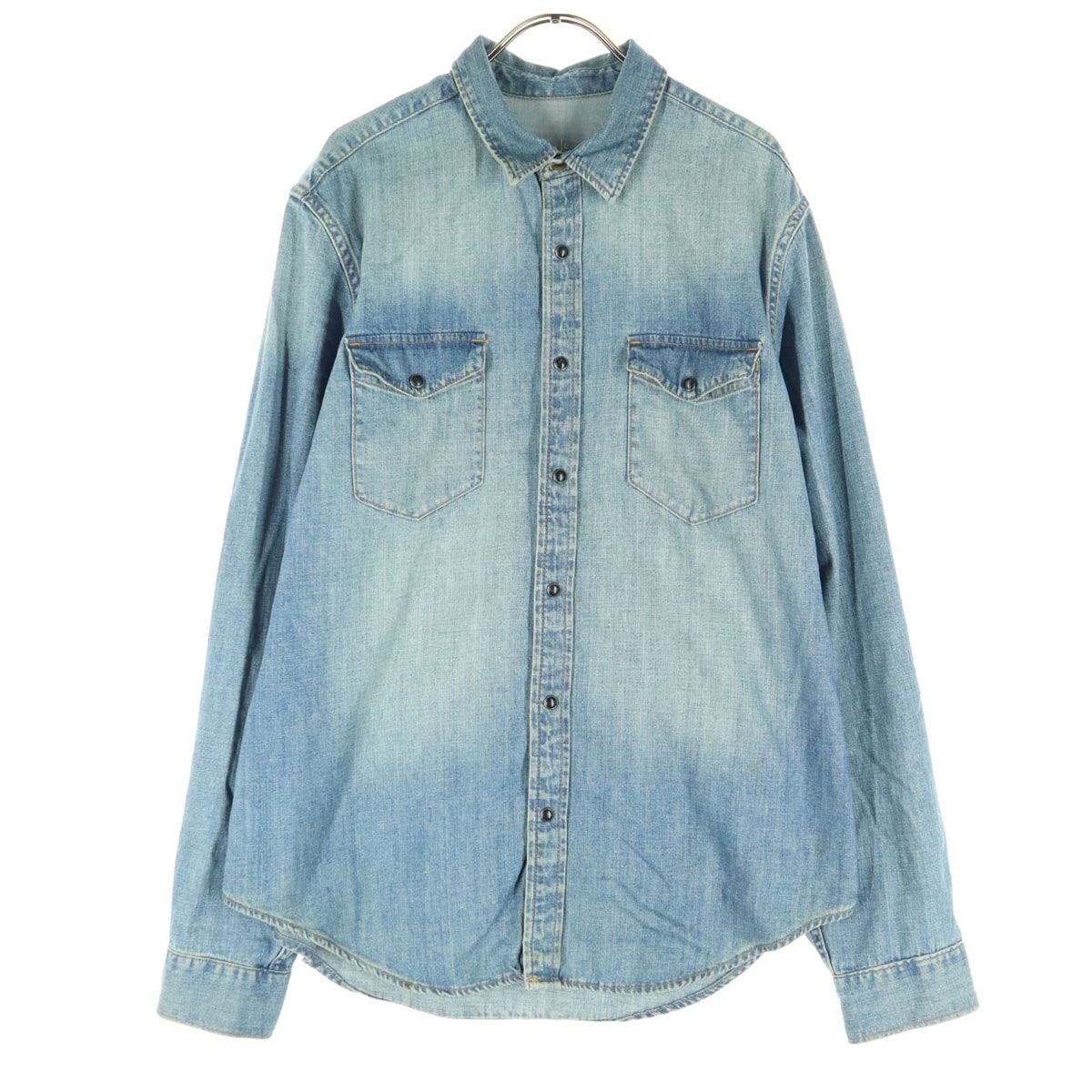 GAP ギャップ 長袖 デニムシャツ L ブルー