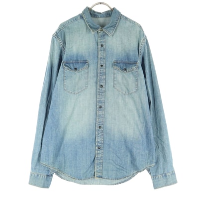 GAP ギャップ 長袖 デニムシャツ L ブルー