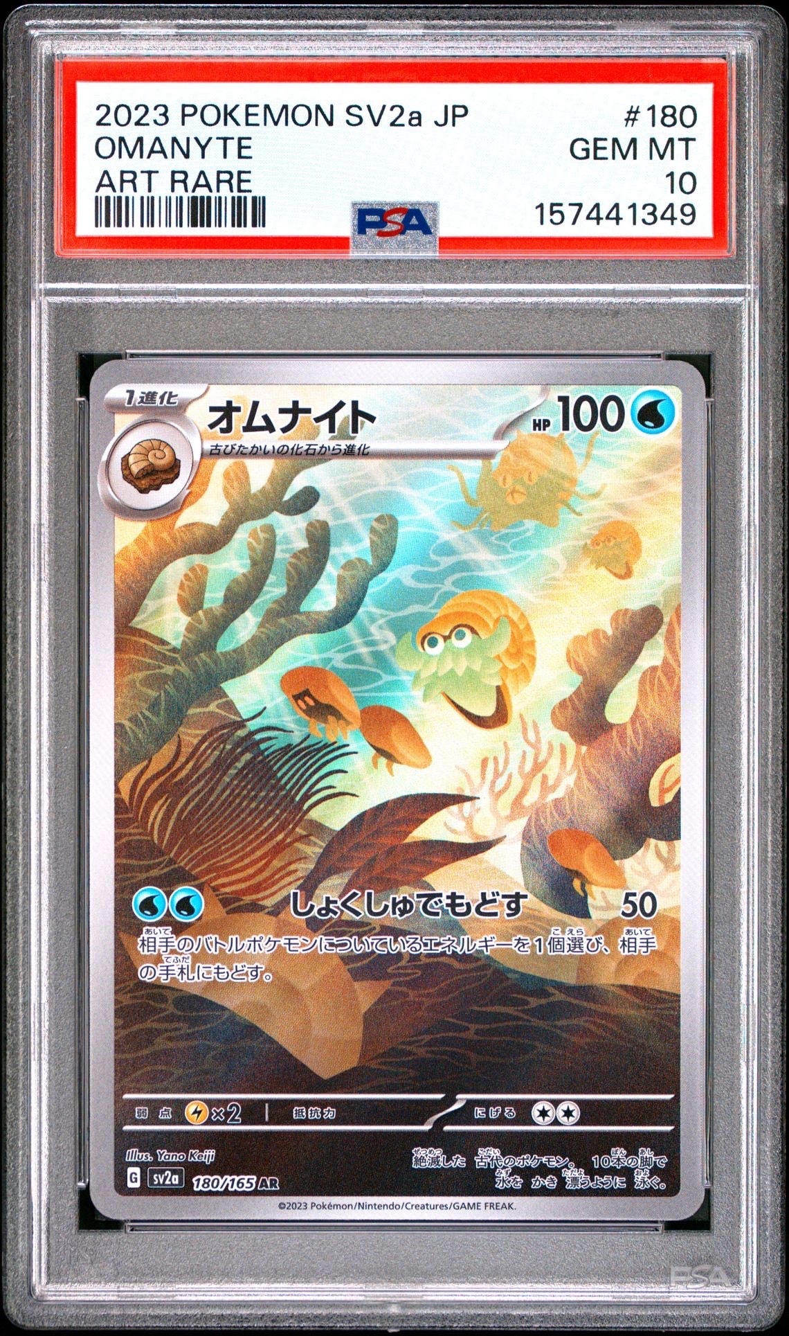 オムナイト AR[SV2a 180/165](強化拡張パック「ポケモンカード151