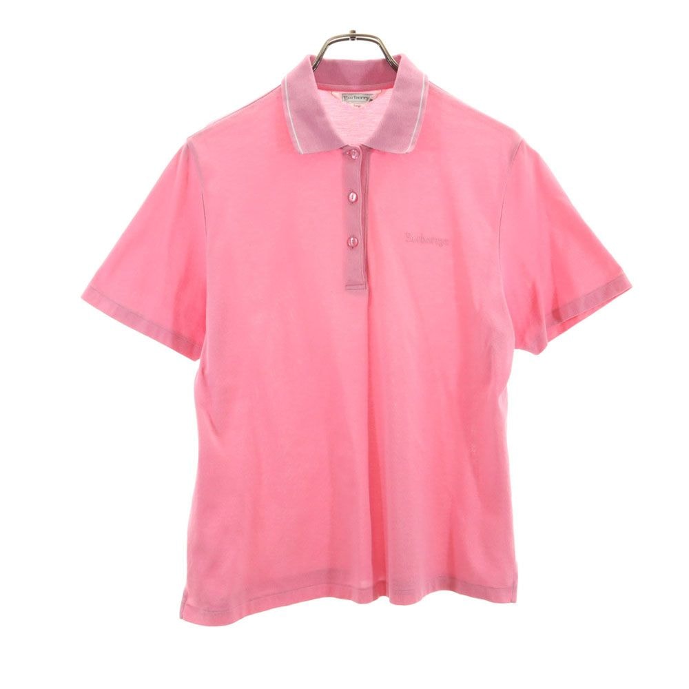 Burberrys バーバリーズ 90s 三陽商会 日本製 オールド 半袖 ポロシャツ L ピンク 鹿の子