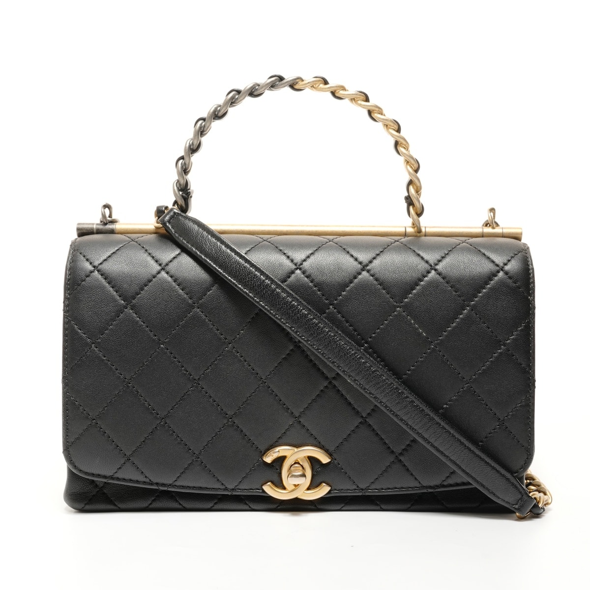 シャネル CHANEL 29番台 2019-2020 2way トップハンドル ラムスキン ショルダーバッグ【中古】